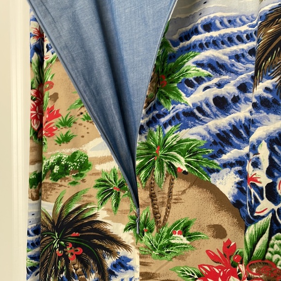 Talbots sleeveless beach print dress with pockets! Like new. - Picture 7 of 11